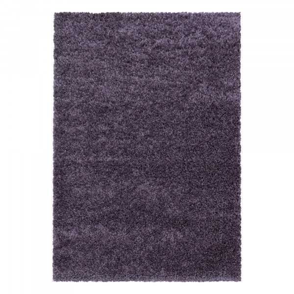Matta - Hög pile - SYDNEY 3000 - Monokrom Lila - 140x200 cm - Mjuk Pile