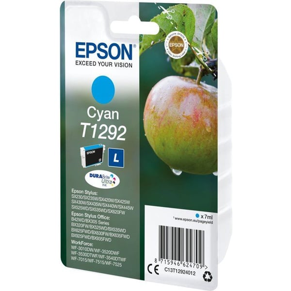 EPSON T1292 Cyan bläckpatron - Apple (C13T12924012)