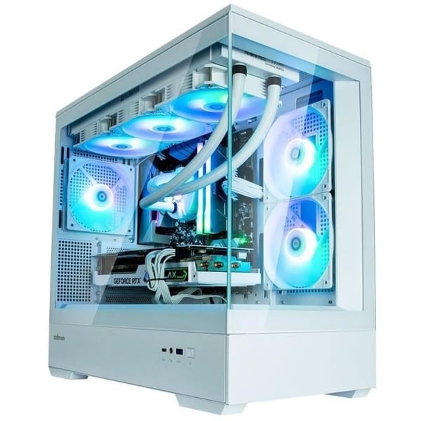 PC kabinet uden strømforsyning - ZALMAN P30 (Hvid) - Mini tower - Micro-ATX - 3x120mm LED A-RGB