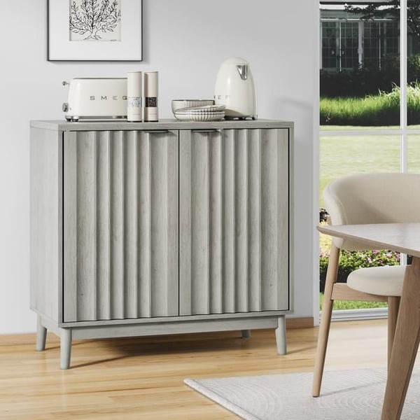 Skab - MUVOE - Buffet i gråvasket - 2 døre - Moderne design