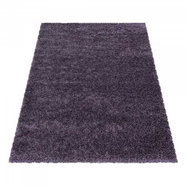 Matta - Hög pile - SYDNEY 3000 - Monokrom Lila - 140x200 cm - Mjuk Pile