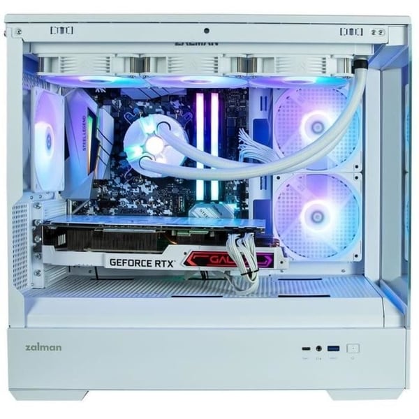 PC kabinet uden strømforsyning - ZALMAN P30 (Hvid) - Mini tower - Micro-ATX - 3x120mm LED A-RGB