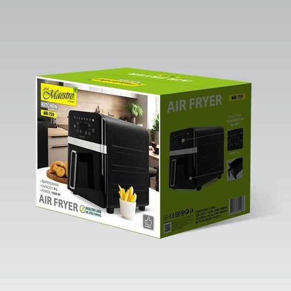 Feel Maestro Air Fryer Svart 9 liter