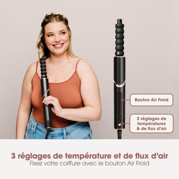 Hårtørrer & styler 2 i 1 - SHARK FLEXSTYLE - HD446EU - 5 tilbehør - Sort - 1400 W - Udgave 2024