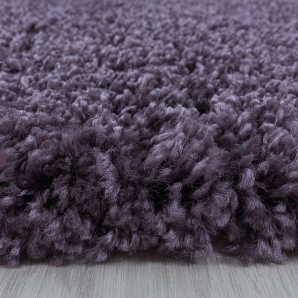 Matta - Hög pile - SYDNEY 3000 - Monokrom Lila - 140x200 cm - Mjuk Pile