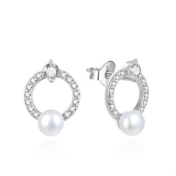 Örhängen - AGATO - AGUP3494P - Silver 925 - Sötvattenspärlor - Kubisk zirkon