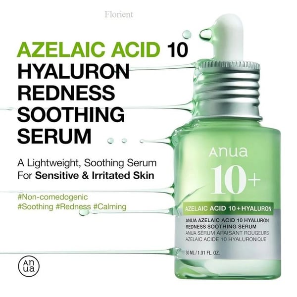 Sérum - Anua - Azelainsyra 10% - Hyaluronisk - 30 ml - Hypoallergenisk