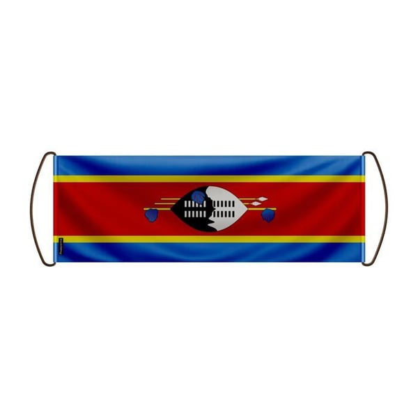 Rullbanner – Eswatini-flagga – 17 x 50 cm – Polyester – Handflagga – Pixelforma