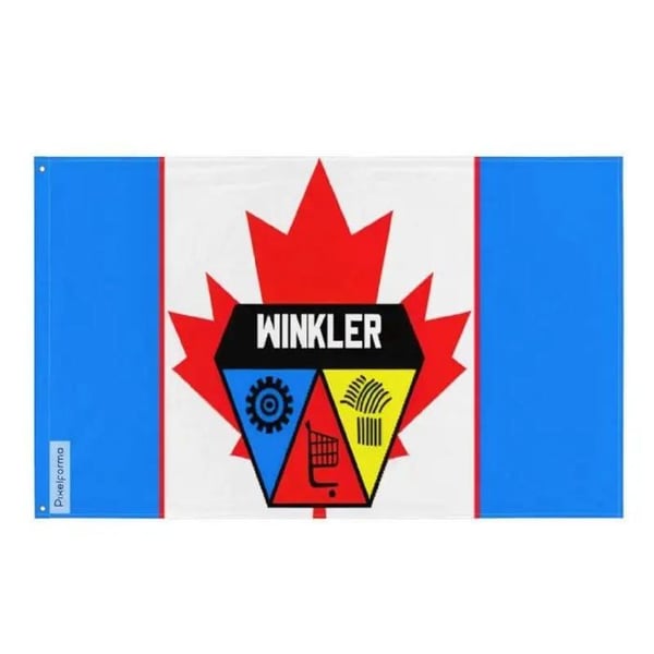 Winklerflagga – 96 x 144 cm – Hållbar Polyester – 2 Metallöljett – Inomhus / Utomhus – Pixelforma