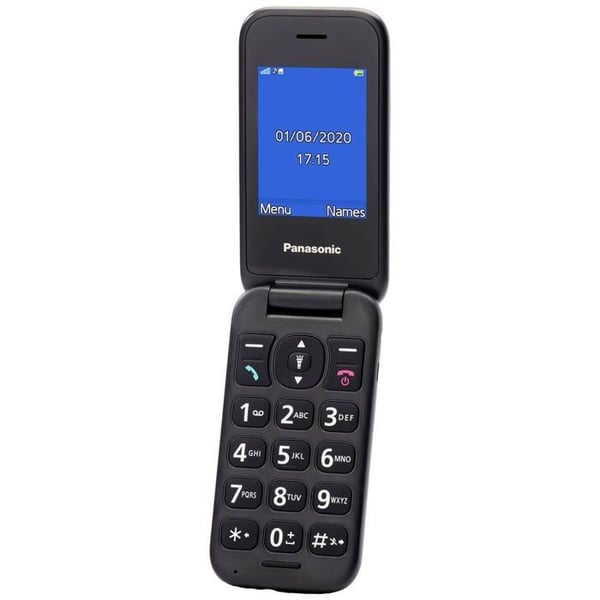 Kansikotelolla varustettu matkapuhelin - PANASONIC - KX-TU400 - Hätäpuhelinpainike - Suuri näyttö - Suuret näppäimet