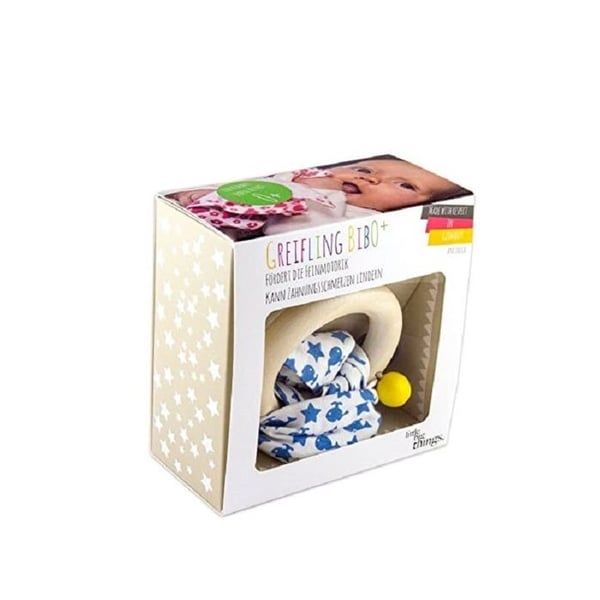 Little Big Things - Hochet Doudou Bib0+ blå - ELEMENTS FOR KIDS GMBH