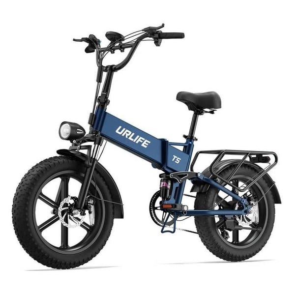 Elcykel URLIFE T5 för vuxna, motor 1500 W, batteri 48 V 13 Ah, breda däck 20 tum, terräng.