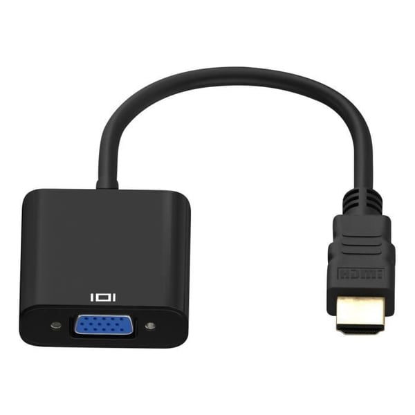 HDMI til VGA adapter - AVIZAR - 1080p - Sort - Kompakt - Bredbar