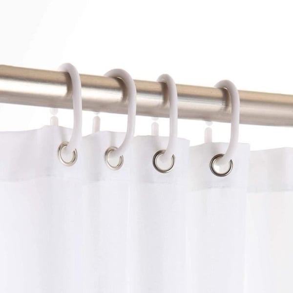 Duschdraperi - INREDSHA FÖR SÖTMA - Oiti - L 200 x b 180 cm - Polyester - Vit