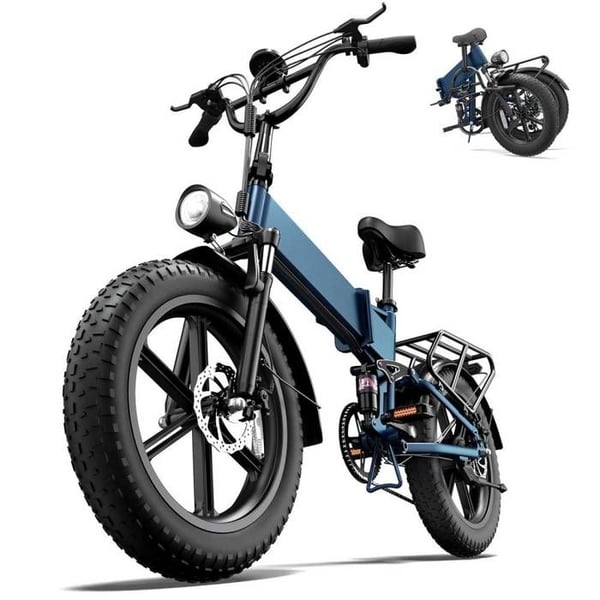 Elcykel URLIFE T5 för vuxna, motor 1500 W, batteri 48 V 13 Ah, breda däck 20 tum, terräng.