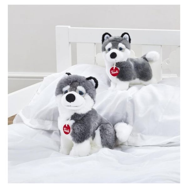 Plys legetøj - Trudi - Husky Marcus baby - Flerfarvet - 24cm