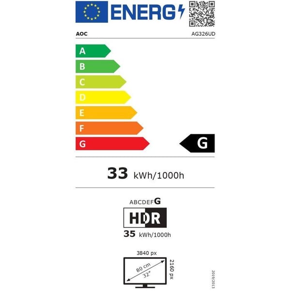 32'' - QD OLED - UHD (4K) - 165Hz - 0,03ms - HDR True Black 400 - Kompatibel med G-SYNC - HDMI 2.1
