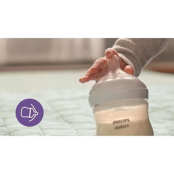 Nyfødt sæt - PHILIPS AVENT - Natural 3.0 - 2 flasker 125ml + 2 flasker 260ml + Ultra Blød sut 0-6M + Flaskebørste