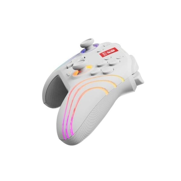 Trådlös/USB Gamepad Vit Bakgrundsbelyst Multiplattform Nintendo Switch Programmerbar