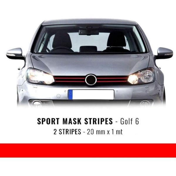 Klebebänder - 4R QUATTROERRE.IT - Golf 6 - Röd - 20 mm x 1 mt - Förpackning med 2 stycken