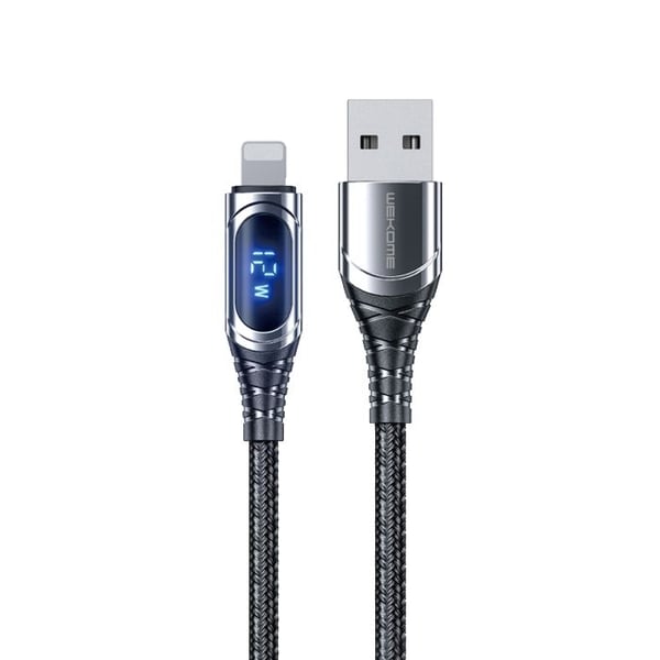 USB-A till Lightning anslutningskabel - WEKOME - WDC-166 - 1 m - Snabbladdning 6A - Överföring 480 Mbps