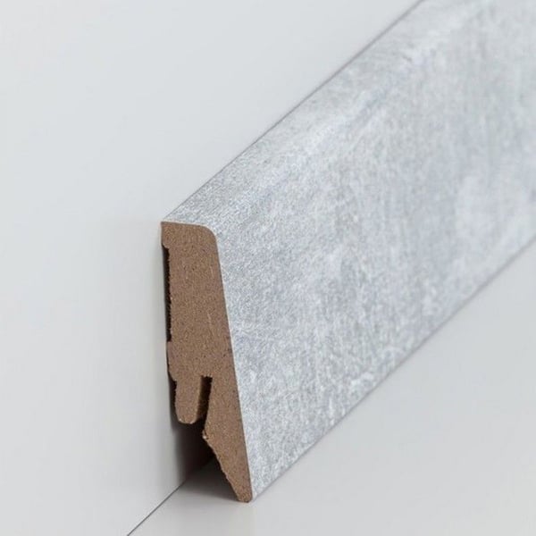 PROVISTON MDF-sockel 18 x 58 x 2500 mm granit för att limma, klämma, skruva &amp; spikbelagd MDF-kärna 62,5 meter | 25 stycken