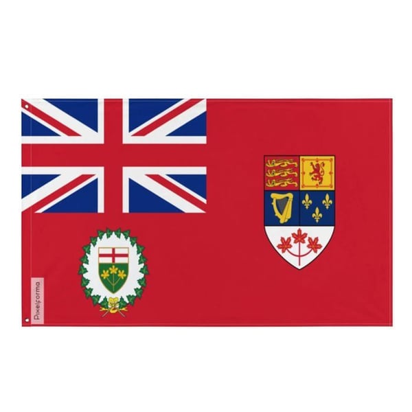 Gammal flagga av ontarios viceguvernör – 90 x 150 cm – Polyester – Järnöglor – Motståndskraftig