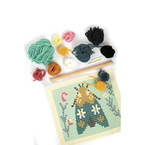 Kit Canevas - GRAINE CREATIVE - Nattfjäril - 30 x 40 cm - Enkel broderi - Väggdekoration