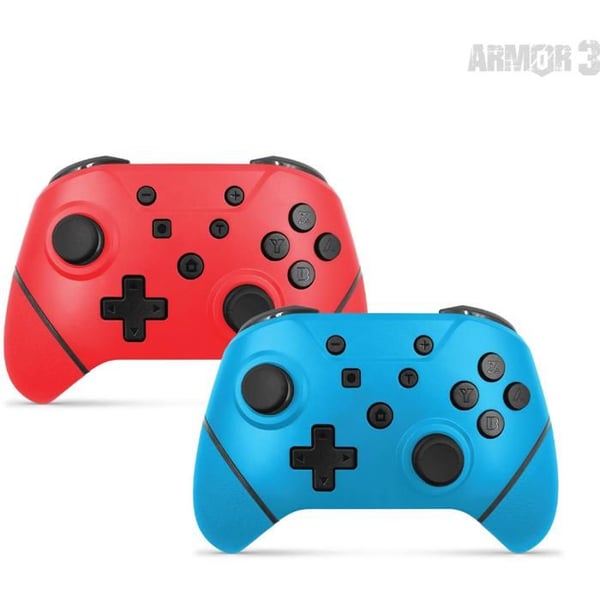 Armor3 NuChamp Trådlös Kontrollerpaket för Nintendo Switch (2i1) (blå, röd)