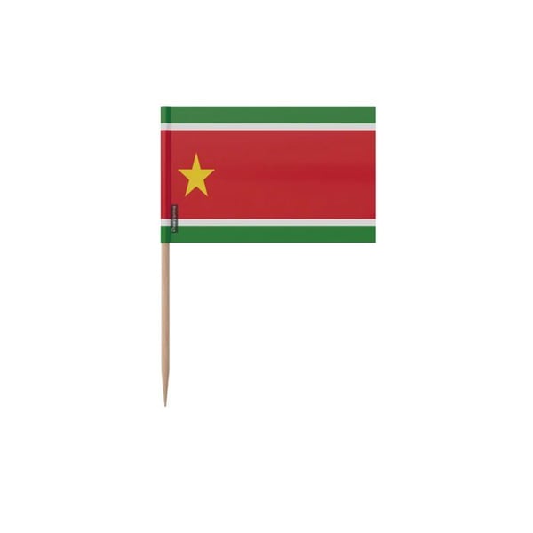 Tandpetare Flagga Guadeloupe - Flerfärgad - 6.5 cm - 100 stycken - Bambu-stick - Tryck på fram- och baksidan