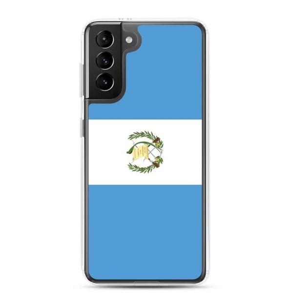 Telefonfodral – Guatemalas flagga – Kompatibel med Samsung Galaxy S20 Ultra – Mjuk fodral – Stöttålig och stötabsorberande – Pixelforma