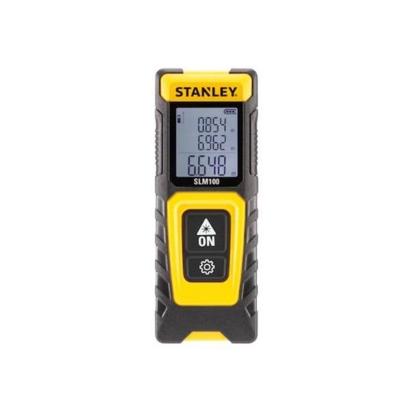 Medidor laser 30m - STANLEY - SLM100 - Afstandsmåling - Nøjagtighed 1 mm - Rækkevidde 30 m