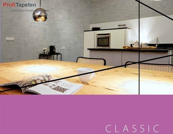 Non-woven tapet - Pigment Classic - 10,05 m x 1,06 m - Vit - Återkoppling 64 cm - Högt tvättmotstånd