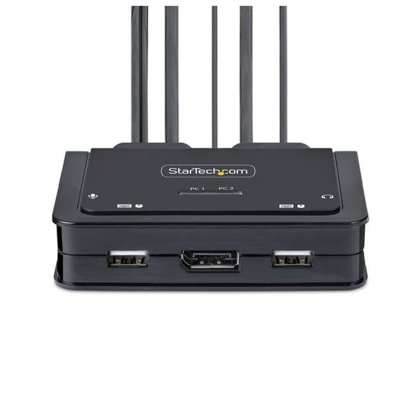 KVM-switch - STARTECH.COM - USB-C DisplayPort 2-portar - 4K 60Hz - Klar att använda
