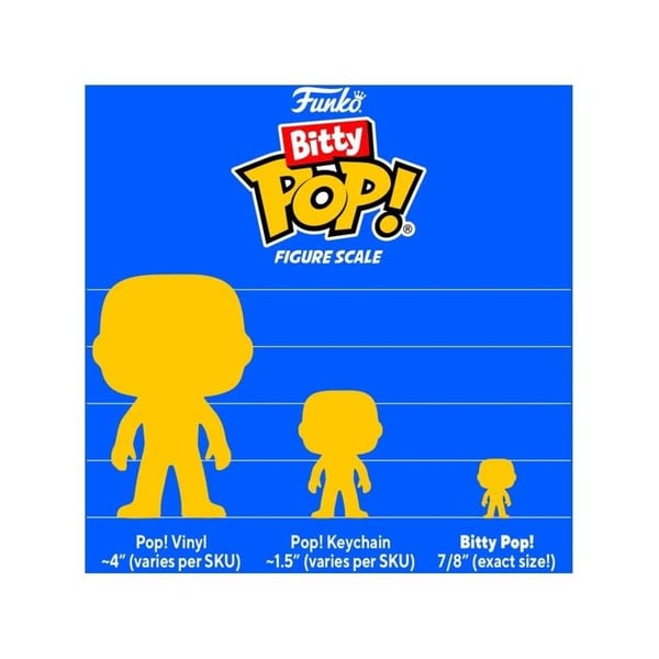 Vinylfigurer - FUNKO - Bitty Pop 4 Pack - 4 figurer - 2,5 cm - Inkluderar mysteriefigur.