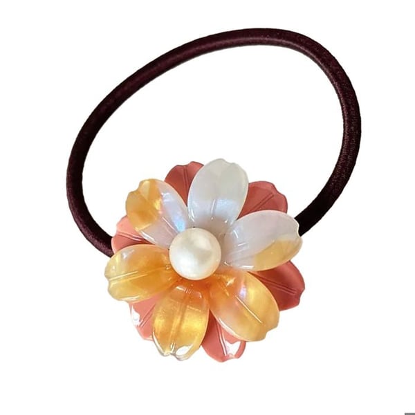 Hårsnodd - AVIZAR - Kristallblomma - Rosa och Vit - Mjuk och Bekväm - Elegant