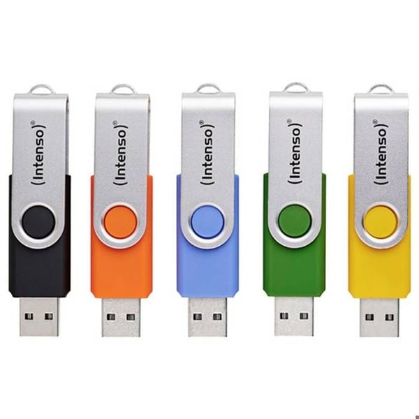 Intenso 3.2 Gen1 Office Line USB-minne 64 GB gul, grön, blå, orange, svart 3543595
