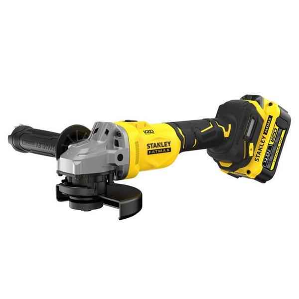 Vinkelslip 125 mm Borstlös Litium 18V - 1 Batteri 4 Ah I Pro-Stack Kit - SFMCG710M1T-QW STANLEY FATMAX V20