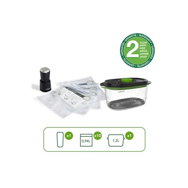 Vakuumforsegler - FOODSAVER - VS1199X - Trådløs - Bærbar - Sort