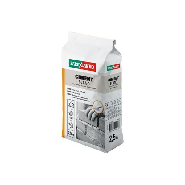 PAREXLANKO Vit cement 2,5 kg för murverk — fogar, beläggningar, förseglingar