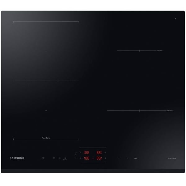 Induktionskogeplade - SAMSUNG - NZ64B5045GK - 4 zoner (1 modulær zone) - 7400 W - Frontbetjening med berøringsskærm