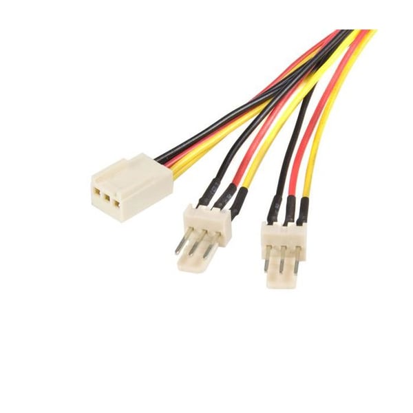 Y-strömkabel - STARTECH - 30 cm - 1x TX3 (F) till 2x TX3 (M) - Svart - Livstidsgaranti