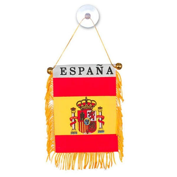 Fanion - Spanien - med sugpropp - 10 x 13 cm - för bil och hem