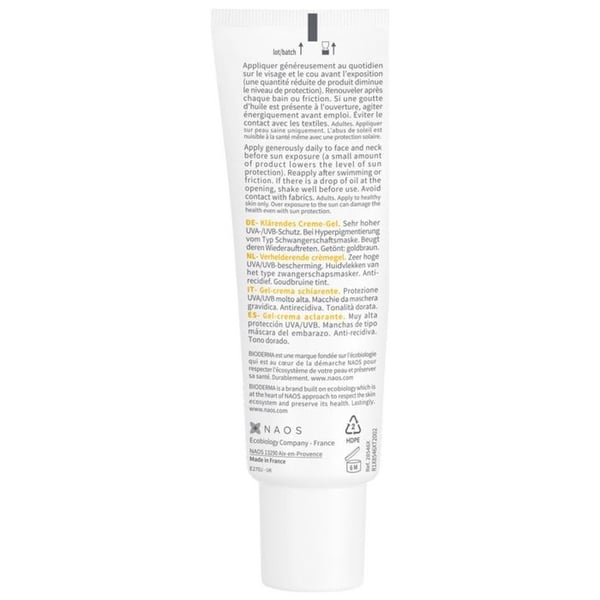 Photoderm-Bioderma Photoderm Gel-Crème Klarifierande Återfallsskydd Spf50+ (Nyans: Guld)
