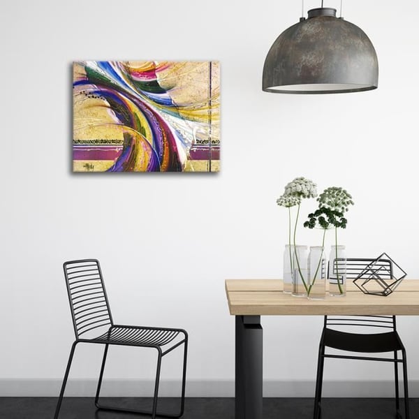 Legendarte - Målning, Tryck På Duk - Färger På Marmor cm. 80x100