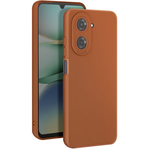 Skyddande silikonfodral för Xiaomi Redmi A5, slät yta, skydd för kamerablock, brun