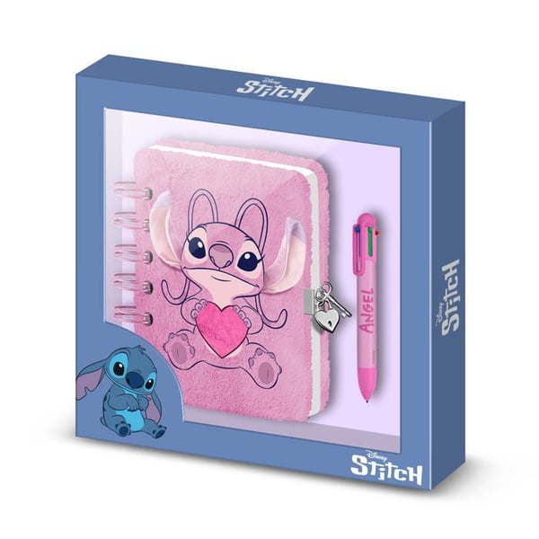Papper - KARACTERMANIA - Lilo och Stitch Angel Heart - A5 Journalpack - 6-färgad penna - Lås ingår