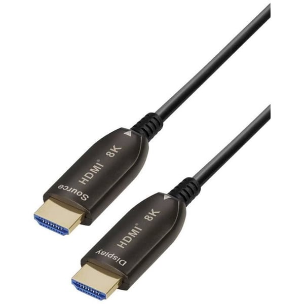 Maxtrack fiberoptisk HDMI-kabel - 30m - Svart