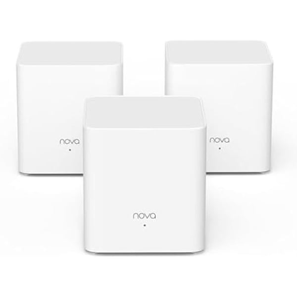 Tenda EX3 3-Pack AX1500 Wi-Fi 6 Mesh System - Kompakt och lätt design - 2,4 GHz och 5 GHz