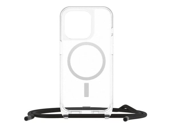 OtterBox React kaulakorukotelo MagSafella iPhone 15 Prolle, erittäin ohut suojakotelo säädettävällä ja irrotettavalla kaulakorulla,